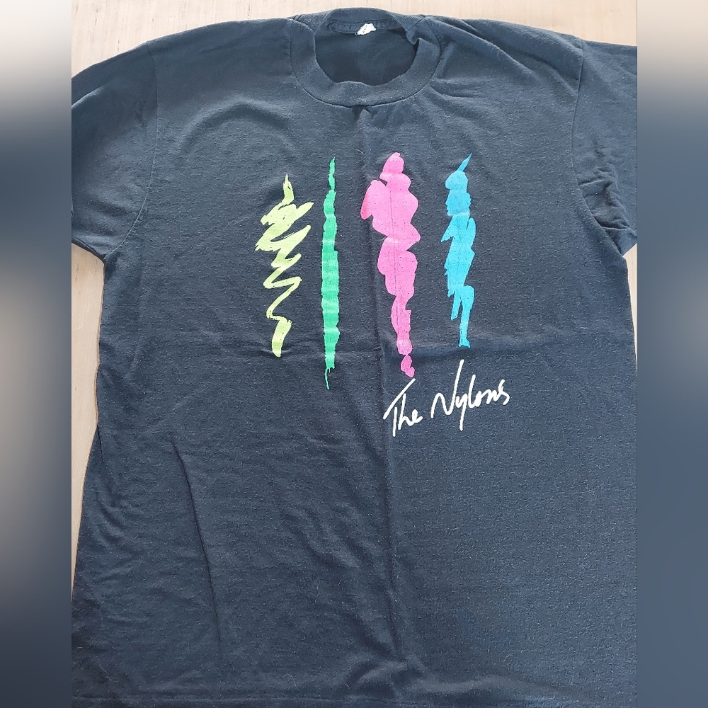Black Graphic T-Shirt with Colorful Design